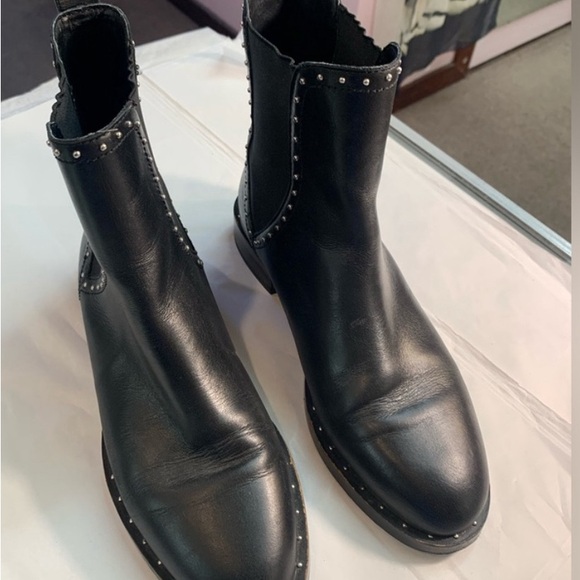 Rebecca Minoff black studded leather Chelsea boots - Picture 4 of 13